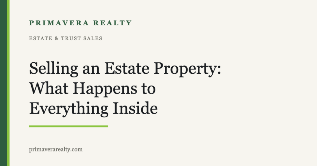 Selling an estate property: what happens to everything inside